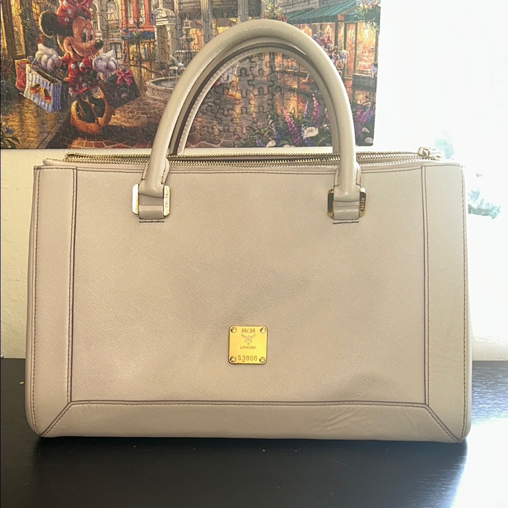 MCM Top Handle Leather Bag – Neutral | Missing Strap, Visible Wear –  w/ COA